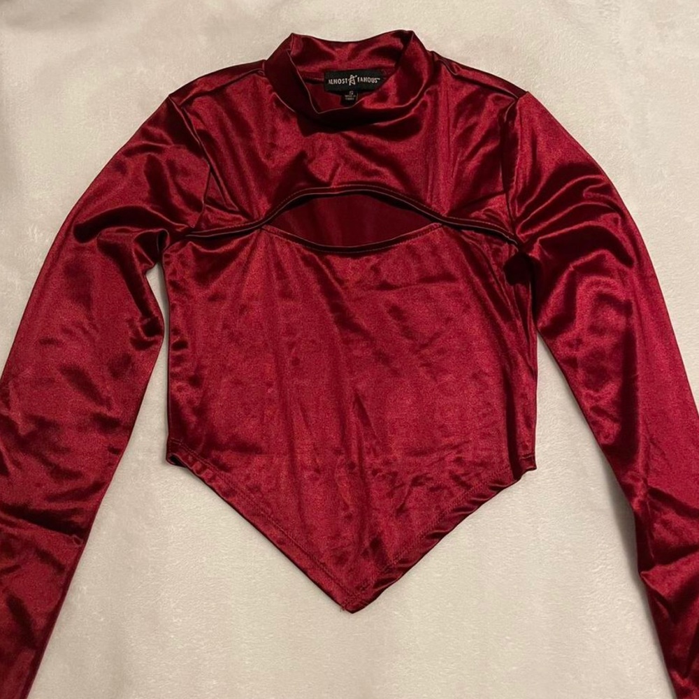 red corset style top